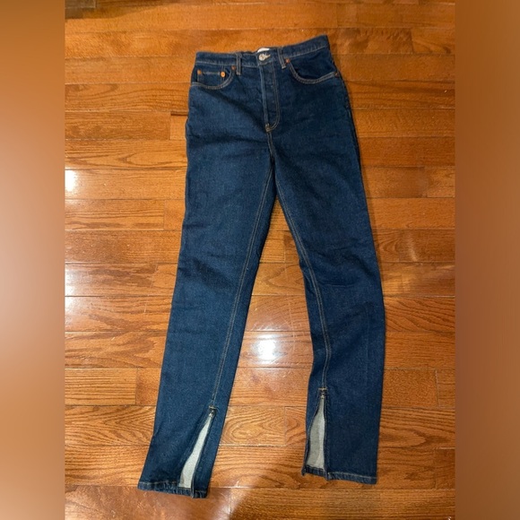 New! Re/done Super High Drainpipe Denim Jeans 👖 size 28 - Picture 11 of 16